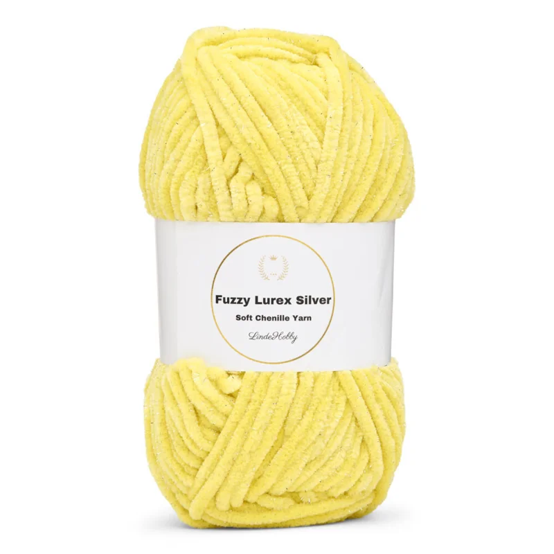 LindeHobby Fuzzy Chenille Silver Lurex